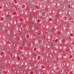 8/0 Carnation Pink Lined Crystal Miyuki Seed Bead (250 Gm) #208