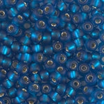 11/0 Matte Silver Lined Capri Blue Miyuki Seed Bead (250 Gm) #25F