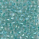 8/0 Sparkling Green Aqua Lined Crystal AB Miyuki Seed Bead (250 Gm) #2605