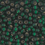 11/0 Matte Silver Lined Dark Emerald Miyuki Seed Bead (250 Gm) #27F