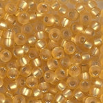 8/0 Matte Silver Lined Gold Miyuki Seed Bead (250 Gm) #3F