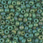 8/0 Matte Opaque Green AB Miyuki Seed Bead (250 Gm) #411FR