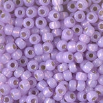 8/0 Dyed Lilac Silver Lined Alabaster Miyuki Seed Bead (20 Gm, 500 Gm) #JDP006