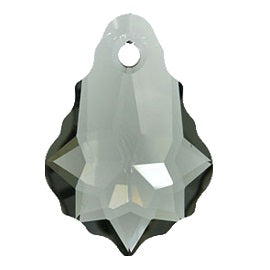 Swarovski 6090 22mm Black Diamond Baroque Pendant
