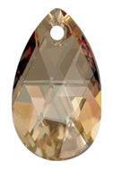 Swarovski 6106 Golden Shadow Pear Pendant (50mm)