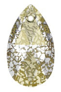 Swarovski 6106 Gold Patina Pear Pendant (28mm)