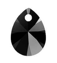 Swarovski 6128 10mm Jet Xilion Mini Pear Pendant