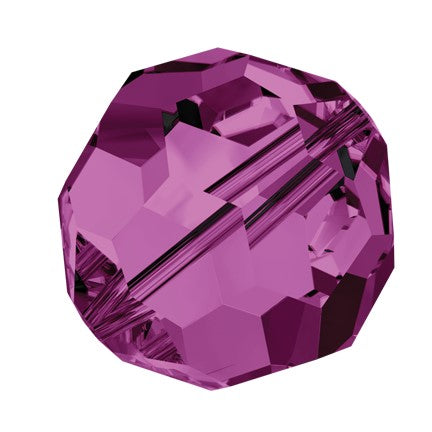 Preciosa 6150 Amethyst Faceted Round Bead (3mm, 4mm, 5mm, 6mm, 8mm)