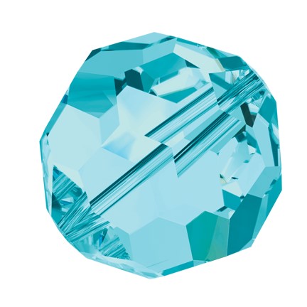 Preciosa 6150 Aqua Bohemica Faceted Round Bead (4mm, 5mm, 6mm)