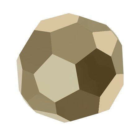 Preciosa 6150 Aurum 2X Faceted Round Bead (3mm, 4mm, 6mm)