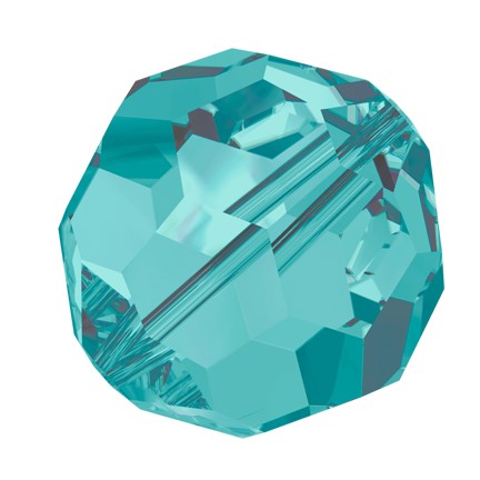 Preciosa 6150 Blue Zircon Faceted Round Bead (4mm, 6mm)