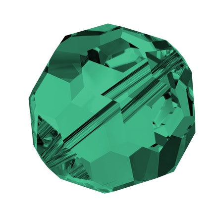 Preciosa 6150 Emerald Faceted Round Bead (4mm, 5mm, 6mm, 8mm)