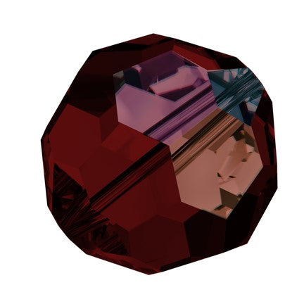Preciosa 6150 Garnet AB Faceted Round Bead (4mm, 6mm, 8mm)