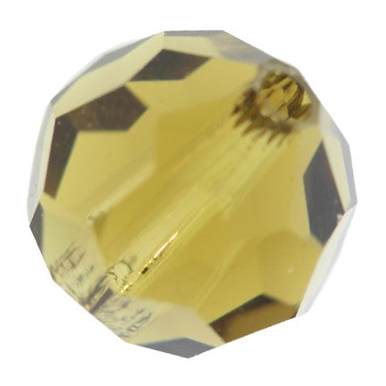 Preciosa 6150 Gold Beryl Faceted Round Bead (4mm, 6mm, 8mm)