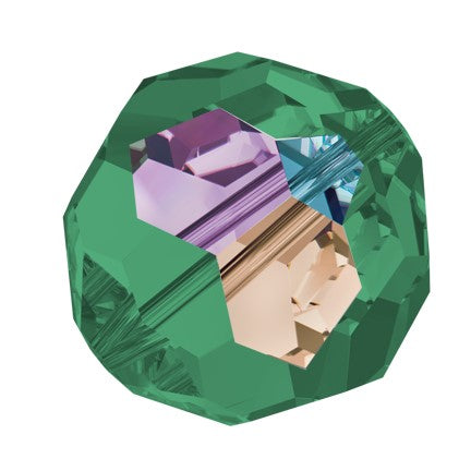 Preciosa 6150 Green Turmaline AB Faceted Round Bead (6mm)