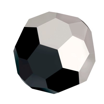 Preciosa 6150 Jet CAL Faceted Round Bead (4mm)