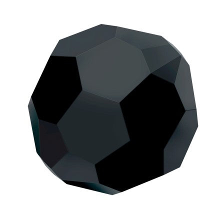 Preciosa 6150 Jet Faceted Round Bead (3mm, 4mm, 5mm, 6mm, 8mm, 10mm, 12mm)