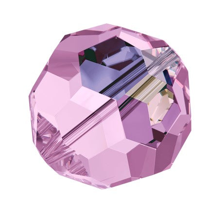 Preciosa 6150 Light Amethyst AB Faceted Round Bead (4mm, 6mm, 8mm)