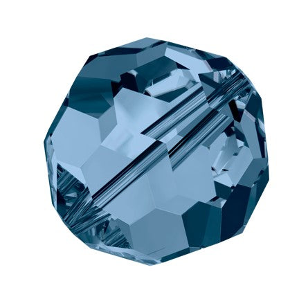 Preciosa 6150 Montana Faceted Round Bead (3mm, 4mm, 5mm, 6mm, 8mm)