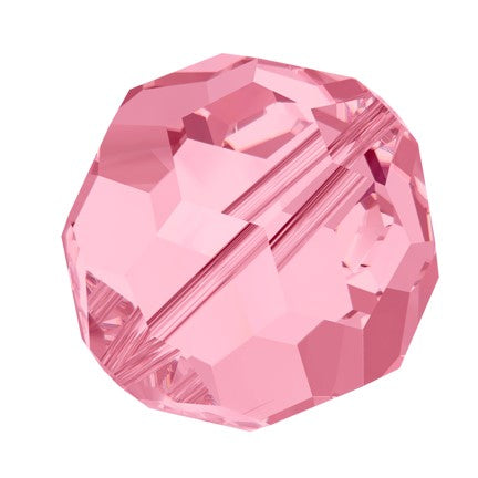 Preciosa 6150 Rose Faceted Round Bead (4mm, 6mm)