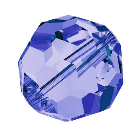 Preciosa 6150 Tanzanite Faceted Round Bead (3mm, 4mm, 5mm, 6mm, 8mm)