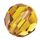 Preciosa 6150 Topaz Faceted Round Bead (3mm, 4mm, 5mm, 6mm, 8mm)
