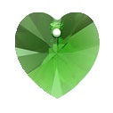 Swarovski 6228 Fern Green Xilion Heart Pendant (10.3mm, 14.4mm, 18mm)