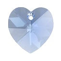 Swarovski 6228 Light Sapphire Xilion Heart Pendant (10.3mm, 14.4mm, 18mm)