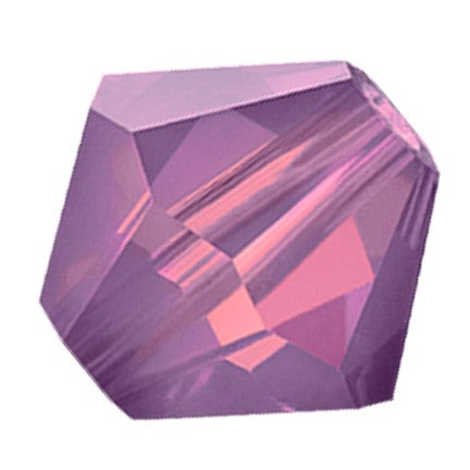 Preciosa 6250 Amethyst Opal Faceted Bicone (4mm, 5mm, 6mm)