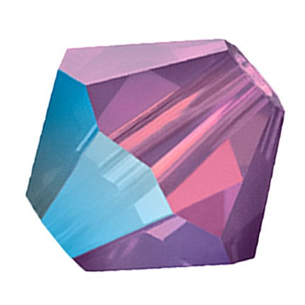 Preciosa 6250 Amethyst Opal AB Faceted Bicone (4mm, 5mm, 6mm)