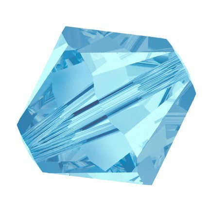 Preciosa 6250 Aqua Faceted Bicone (3mm, 4mm, 5mm, 6mm, 8mm)