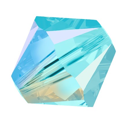Preciosa 6250 Aqua Bohemica AB 2X Faceted Bicone (4mm, 6mm)