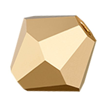 Preciosa 6250 Aurum 2X Faceted Bicone (3mm, 4mm, 5mm, 6mm)