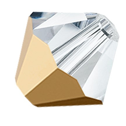 Preciosa 6250 Aurum Faceted Bicone (3mm, 4mm, 5mm, 6mm, 8mm)
