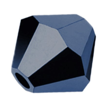 Preciosa 6250 Blue Hematite 2X Faceted Bicone (6mm)