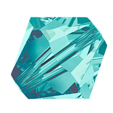Preciosa 6250 Blue Zircon Faceted Bicone (3mm, 4mm, 5mm, 6mm)
