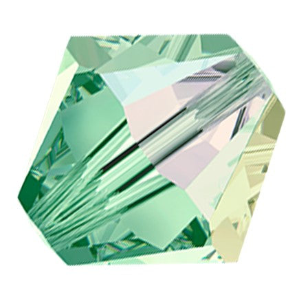 Preciosa 6250 Chrysolite AB Faceted Bicone (4mm, 5mm, 6mm)