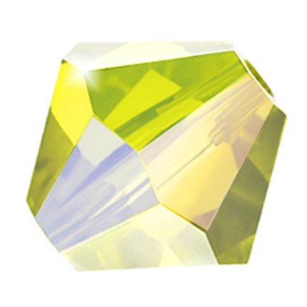 Preciosa 6250 Citrine AB 2X Faceted Bicone (4mm, 6mm)