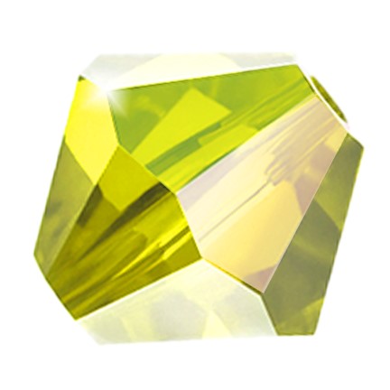Preciosa 6250 Citrine AB Faceted Bicone (3mm, 4mm, 5mm, 6mm)