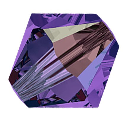 Preciosa 6250 Deep Tanzanite AB Faceted Bicone (4mm, 5mm, 6mm)