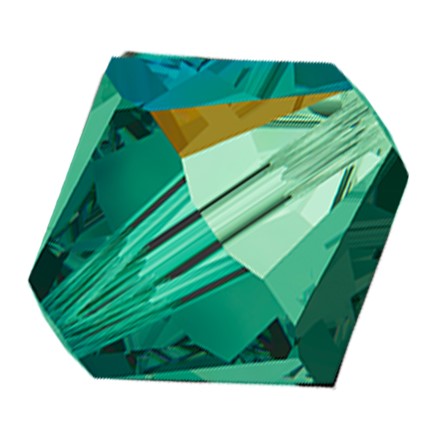 Preciosa 6250 Emerald AB Faceted Bicone (3mm, 4mm, 5mm, 6mm, 8mm)