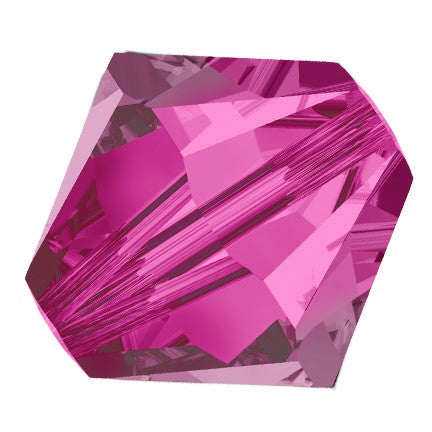 Preciosa 6250 Fuchsia Faceted Bicone (3mm, 4mm, 5mm, 6mm)