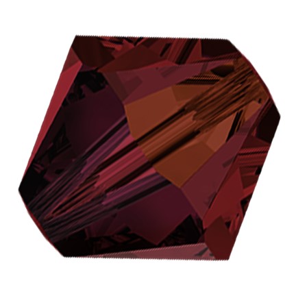 Preciosa 6250 Garnet AB 2X Faceted Bicone (4mm, 6mm)