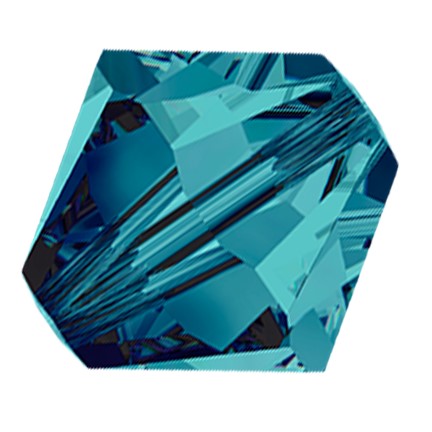 Preciosa 6250 Indicolite Faceted Bicone (4mm, 5mm, 6mm)
