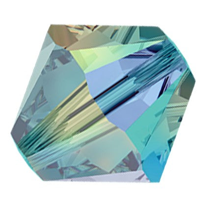 Preciosa 6250 Indicolite AB 2X Faceted Bicone (4mm, 6mm)