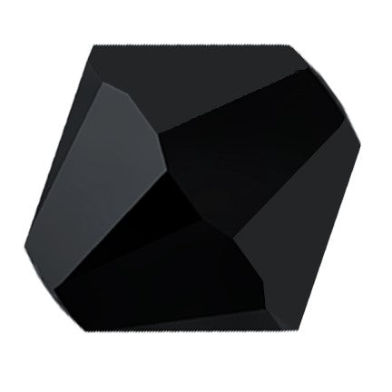 Preciosa 6250 Jet Faceted Bicone (3mm, 4mm, 5mm, 6mm, 8mm, 10mm, 12mm)