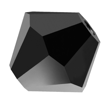 Preciosa 6250 Jet CAL Faceted Bicone (4mm, 6mm)