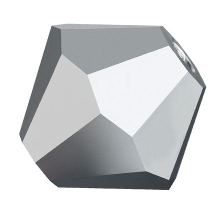 Preciosa 6250 Jet Light Hematite 2X Faceted Bicone (3mm, 4mm, 5mm, 6mm)