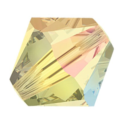 Preciosa 6250 Jonquil AB Faceted Bicone (3mm, 4mm, 5mm, 6mm, 8mm)