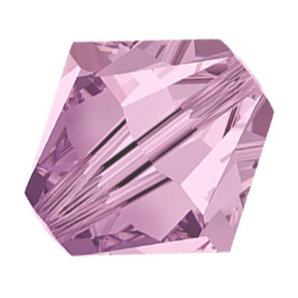 Preciosa 6250 Light Amethyst Faceted Bicone (3mm, 4mm, 5mm, 6mm, 8mm)